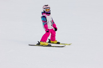 Girl on the ski