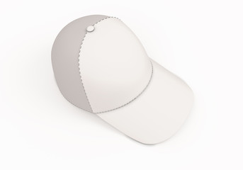 White baseball cap template.