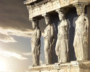 Dekokissen Karyatiden, Erechtheum-Tempel auf der Akropolis von Athen, Griechenland © Dimitrios