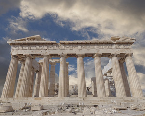 Obraz premium Parthenon ancient temple on Athenian Acropolis, Greece