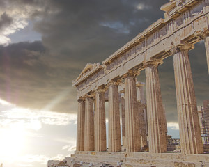 Obraz premium Parthenon ancient temple on Athenian Acropolis, Greece