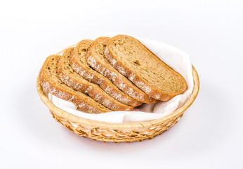 isolated bread basket