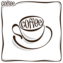 Abstract image of a coffee cup