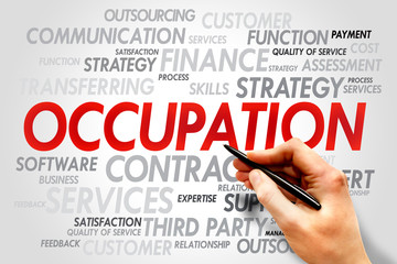 OCCUPATION word cloud, business concept