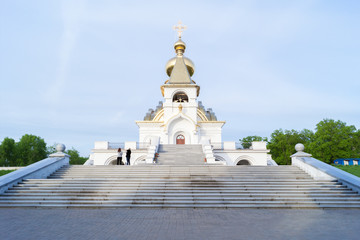 The Church of St. Serafim Sarovsky on a spring evening