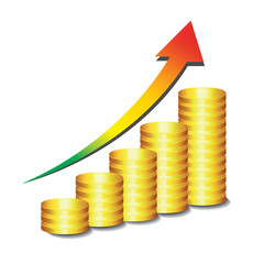 golden coin graph money