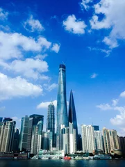 Rolgordijnen skycraper in shanghai © turleyt