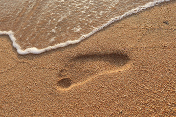 footprints in the sand