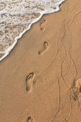 footprints in the sand