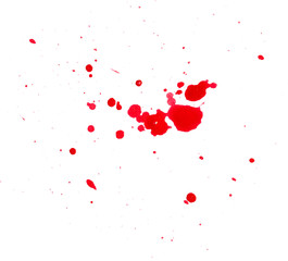 Blots of red paint