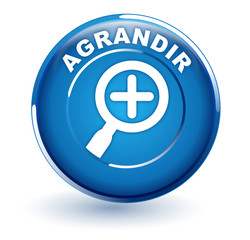 Obraz premium agrandir sur bouton bleu