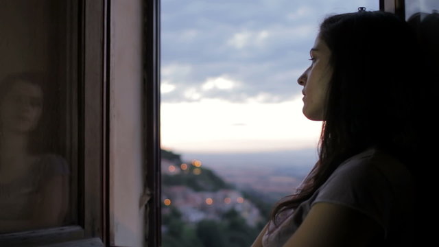 depressed woman crying