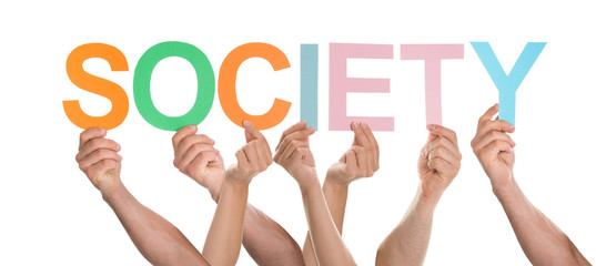 Hands Holding Letters To Form Society
