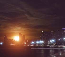 Skyline of the downtown Bangkok