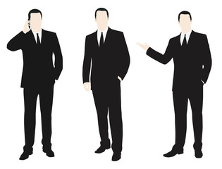 Vector collection of men dressed in a suit.