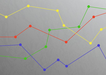 four color chart simple graph dark background