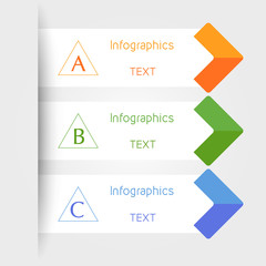 simple modern infographics colorful arrow banners template