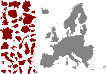 Map of Europe vector