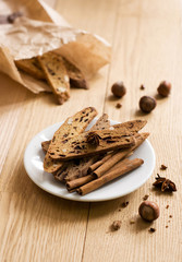 Traditional Italian biscotti