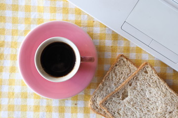 cup of coffee in coffee shop vintage color 