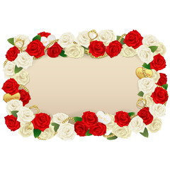 Vector Romantic Flower Board