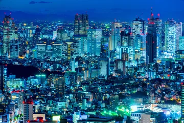 Poster Im Rahmen Skyline von Tokio, Japan. © Luciano Mortula-LGM