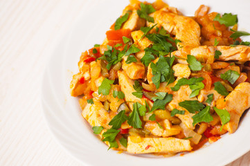 chicken fillet with vegetables