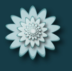 lotus flower shape with dark blue background