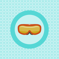 Ski goggles flat icon