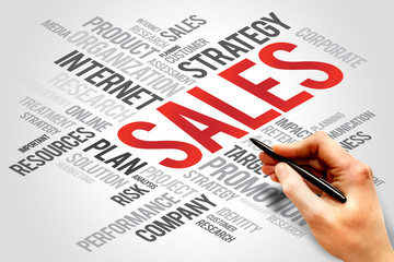 SALES word cloud, business concept