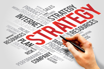 STRATEGY word cloud, business concept