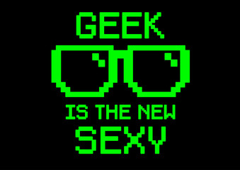 geek is sexy screen - obrazy, fototapety, plakaty