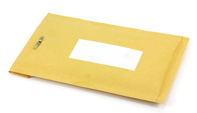 Brown Envelope document on white background