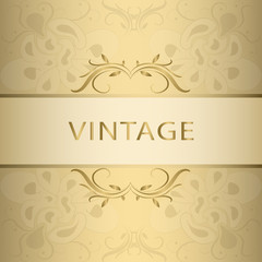 Golden vintage frame