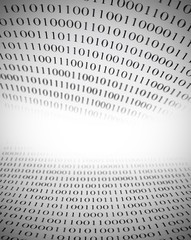 Binary code background with copy space