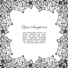 vintage lacy border, vector illustration