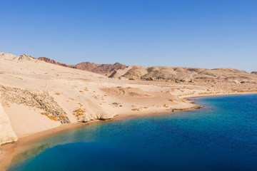 Fototapeta na wymiar Mountains and sea. Ras Mohamed National Park, Sharm El Sheikh