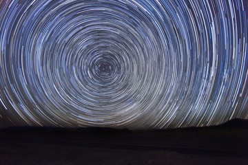 Night Exposure Star Trails of the Sky