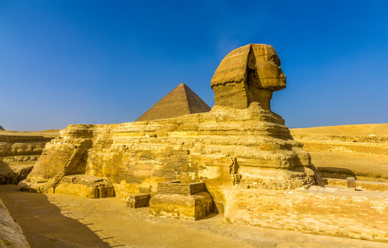 The Great Sphinx and the Great Pyramid of Giza