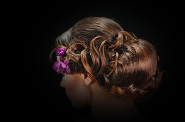 Naklejka premium beautiful hairstyle