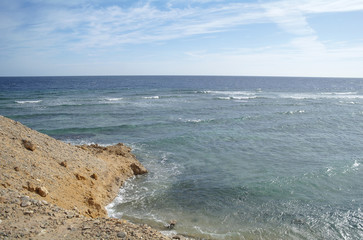 Desert bay in the red sea region, sinai, egypt.