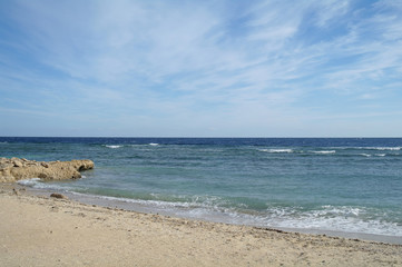 Desert bay in the red sea region, sinai, egypt.
