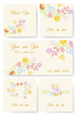 Цветочные баннеры для свадебного приглашения