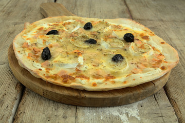 pizza chèvre et volaille