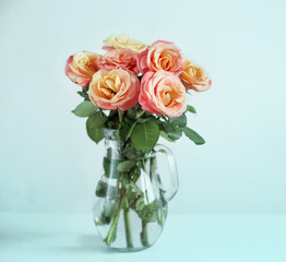 Pink flowers in a vase