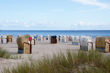 Strandstimmung im Ostseebad Gr&ouml;mitz, Deutschland