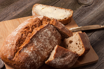 Slice of bread.