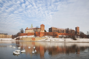 Fototapeta The historic Wawel Royal castle in Krakow, Poland obraz