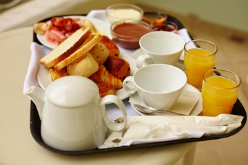 Delicious breakfast for two