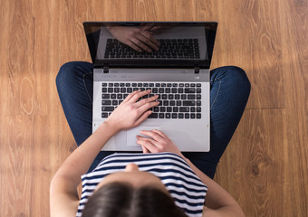 Fototapeta premium Woman with laptop